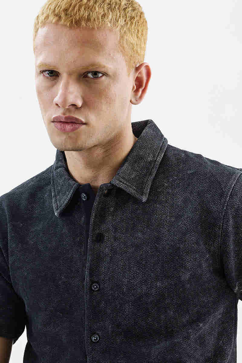 Regular Fit Acid Wash Polo T-Shirt